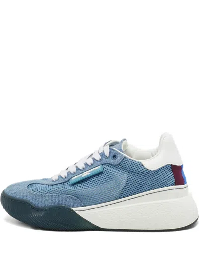 Pre-owned Stella Mccartney Denim-mesh Platform Sneakers
