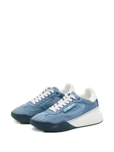Pre-owned Stella Mccartney Denim-mesh Platform Sneakers