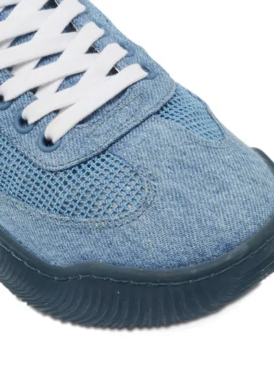 Pre-owned Stella Mccartney Denim-mesh Platform Sneakers