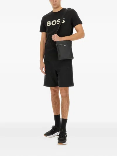 Hugo Boss Performance-stretch Seersucker Shorts With Drawstring Waist