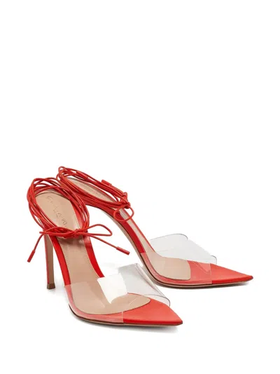 Pre-owned Gianvito Rossi 115mm Leather Lace-up Sandals