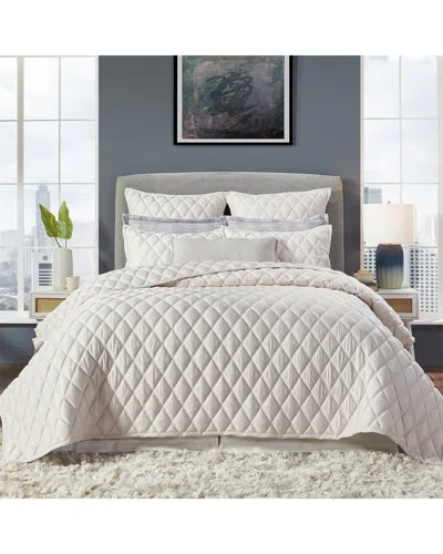 Orchids Lux Home Avalon Coverlet - Beige In Neutral