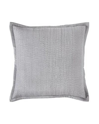 Orchids Lux Home Lucy Coverlet Euro Sham In Gray
