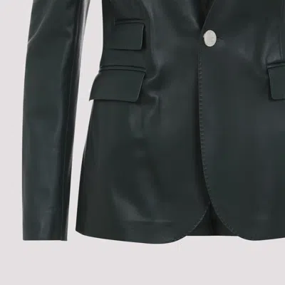 Ralph Lauren Parker Blazer Lamb Leather Jacket In Green