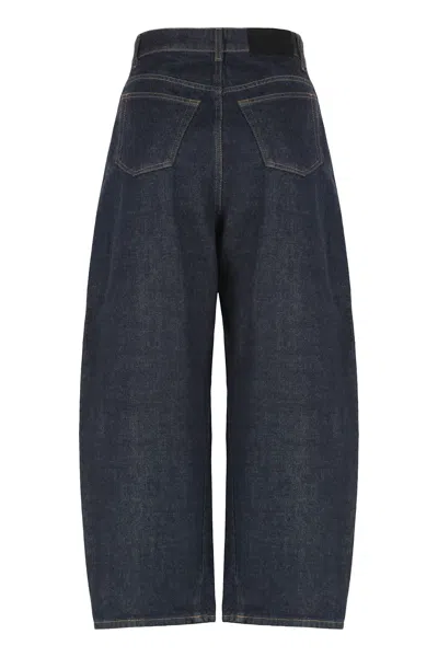 Givenchy Cocoon Cropped Jeans In Blue