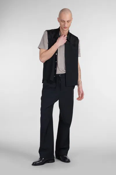 Ami Alexandre Mattiussi Ami Paris Straight Fit Elasticated Trousers In Black