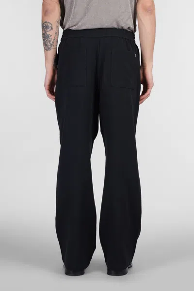 Ami Alexandre Mattiussi Ami Paris Straight Fit Elasticated Trousers In Black