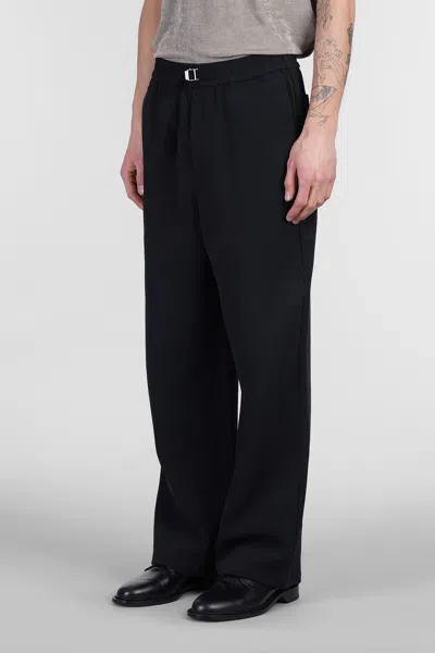 Ami Alexandre Mattiussi Ami Paris Straight Fit Elasticated Trousers In Black