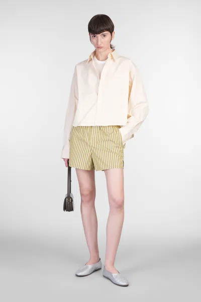Ami Alexandre Mattiussi Shorts In Green Cotton