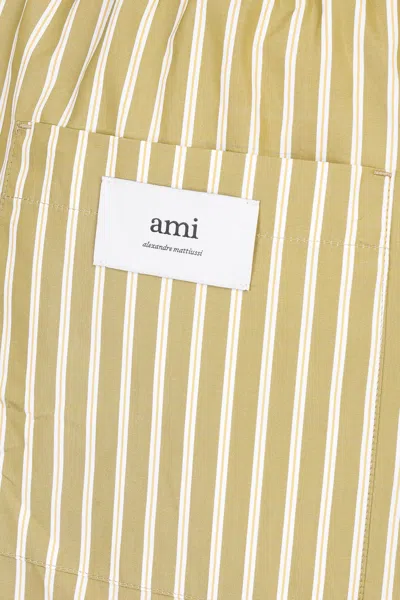 Ami Alexandre Mattiussi Shorts In Green Cotton