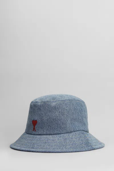 Ami Alexandre Mattiussi Hats In Blue Cotton