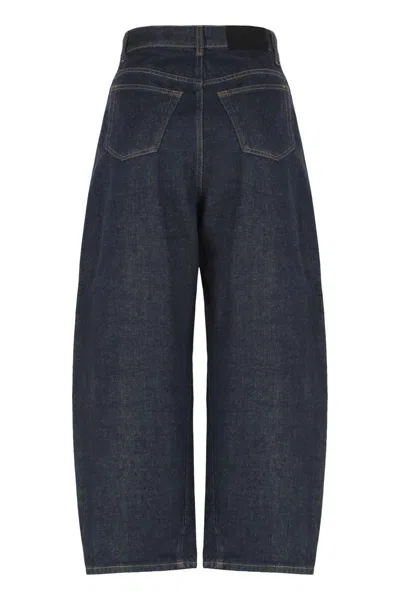 Givenchy Cocoon Cropped Jeans In Blue