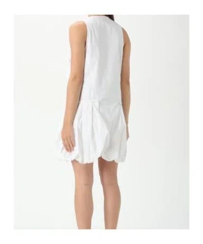 Pinko Waist Drawstring Lace Mini Dress In White