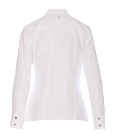Dondup Button-up Long Sleeve Top In White