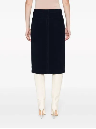 N°21 Mid-rise Zip-up Midi Skirt