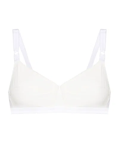 N°21 Scalloped-edges Bra In White