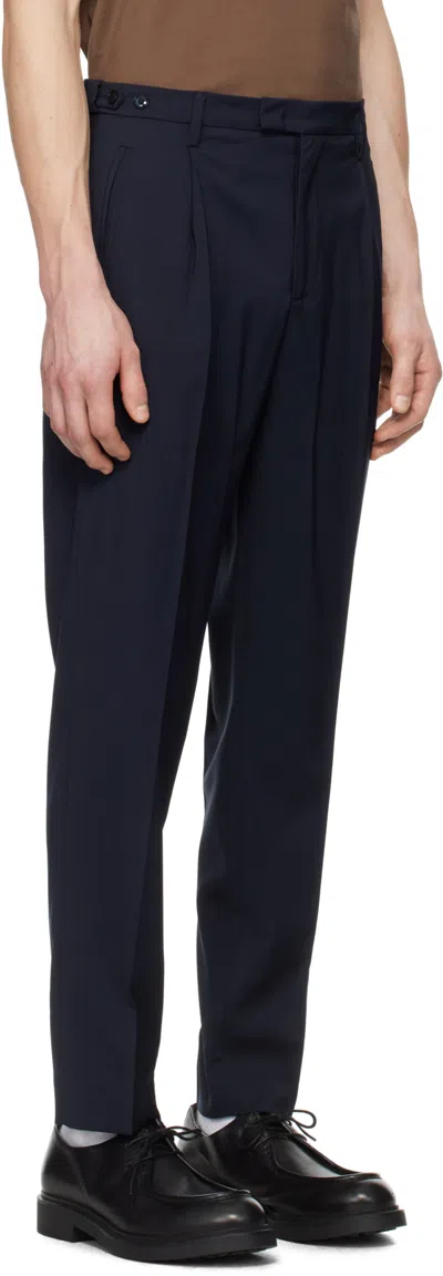 Barena Venezia Barena Mens Masco Single-pleat Tropical Wool Trousers In Blue