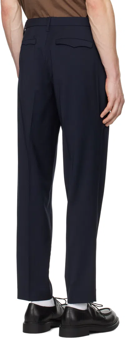 Barena Venezia Barena Mens Masco Single-pleat Tropical Wool Trousers In Blue