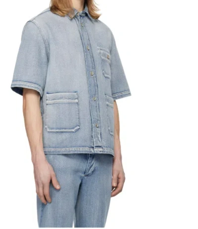 Barena Venezia Non-stretch Denim Shirt In Blue