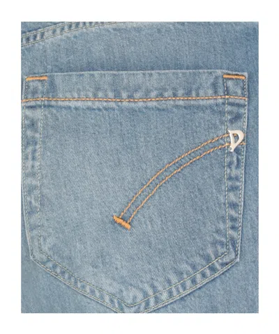 Dondup Rolled Cuffs Five-pocket Trousers In Blue