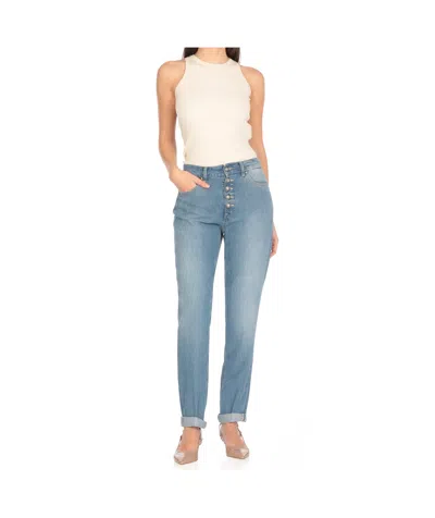 Dondup Rolled Cuffs Five-pocket Trousers In Blue