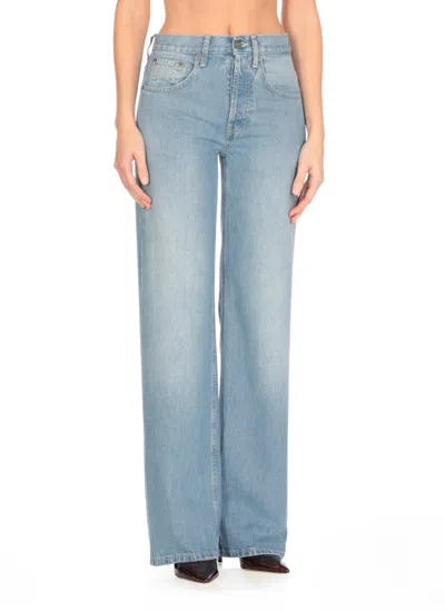 Dondup Straight Fit Denim Trousers In Blue