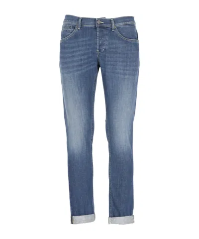 Dondup Button Fitted Jeans In Blue
