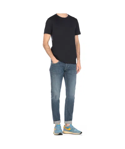 Dondup Button Fitted Jeans In Blue