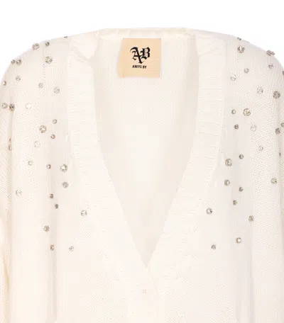 Aniye By Embellished Knit Cardigan In Neutral