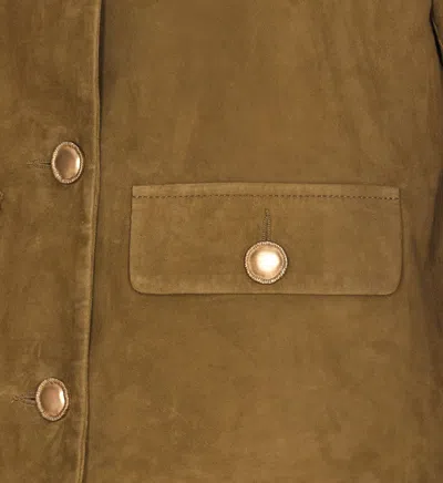 Arma Buttoned Utility Jacket In Brown