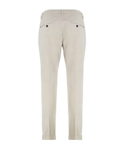 Dondup Trousers Back Pockets Belt Loops Side Pockets In White