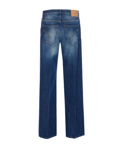Dondup Regular Fit Faded Effect Trousers In Blue