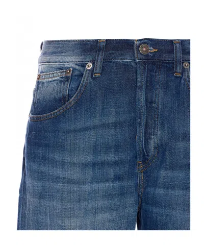 Dondup Regular Fit Faded Effect Trousers In Blue