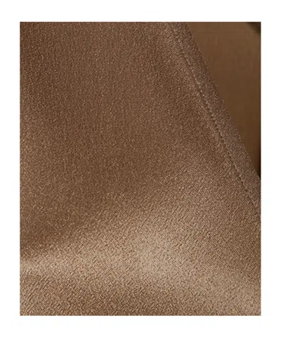 Antonelli Firenze Top Scollo A V Seta In Brown