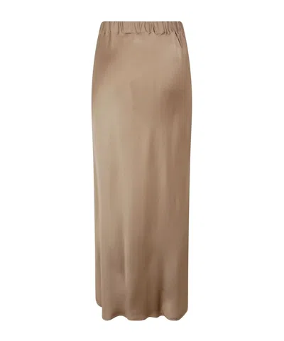 Antonelli 'ossidiana' Maxi Skirt In Beige In Brown
