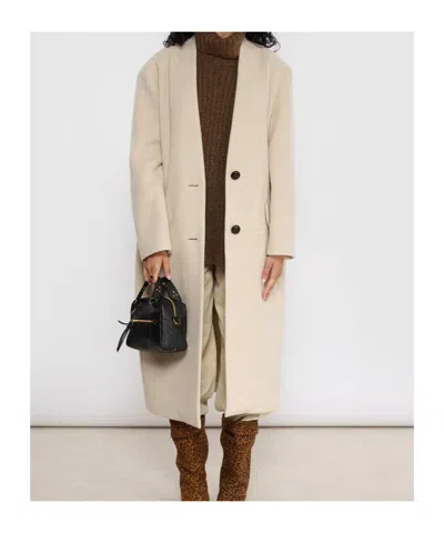 Isabel Marant Long Sleeve Coat In White
