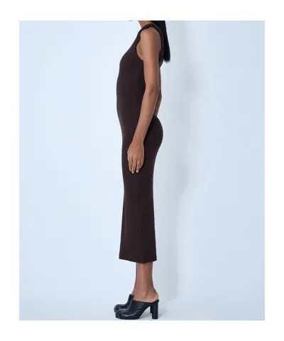 Jw Anderson J. W. Anderson Twisted Strap Midi Dress In Brown
