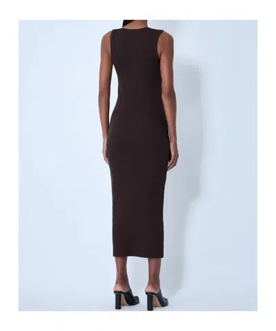 Jw Anderson J. W. Anderson Twisted Strap Midi Dress In Brown