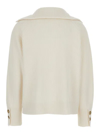 Brunello Cucinelli Long-sleeved Sweater In Neutral