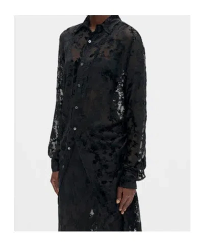 Ann Demeulemeester Long Sleeve Shirt In Black