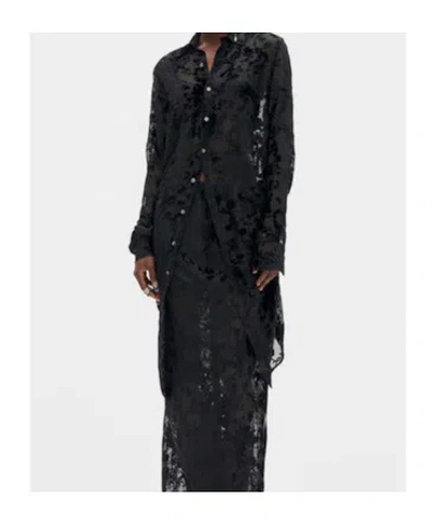 Ann Demeulemeester Long Sleeve Shirt In Black