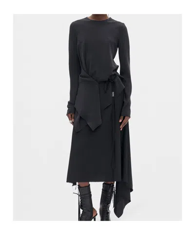 Ann Demeulemeester Ylva Midi Wrap Skirt