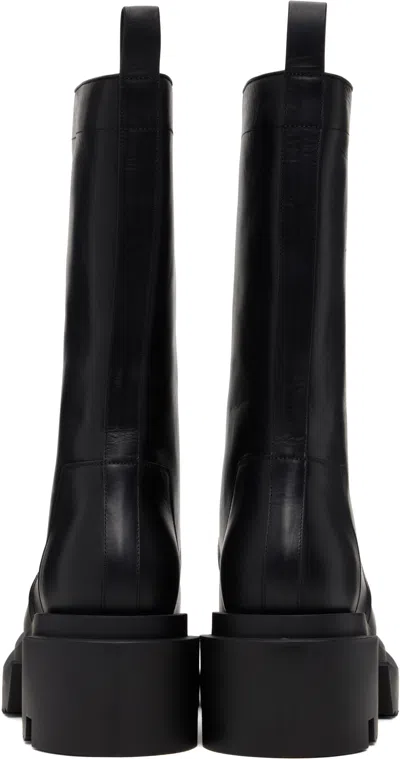 Rick Owens Mid-calf Leather Plaform Boots