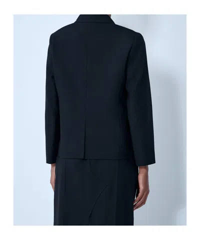 Marni Tailored Wool Jacket With Classic Button Closure And Pockets In Blue