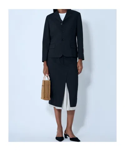 Marni Tailored Wool Jacket With Classic Button Closure And Pockets In Blue