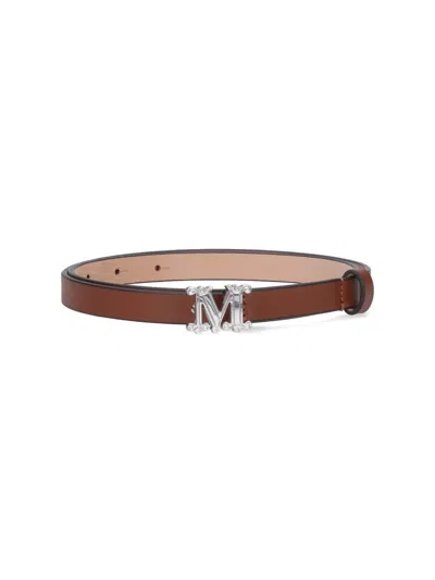 Max Mara Logo Plaque Buckled Belt