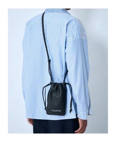Marni Drawstring Leather Wallet