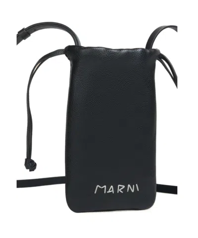 Marni Drawstring Leather Wallet