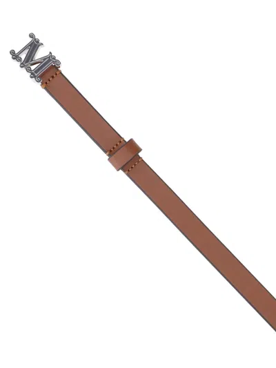 Max Mara Logo Plaque Buckled Belt