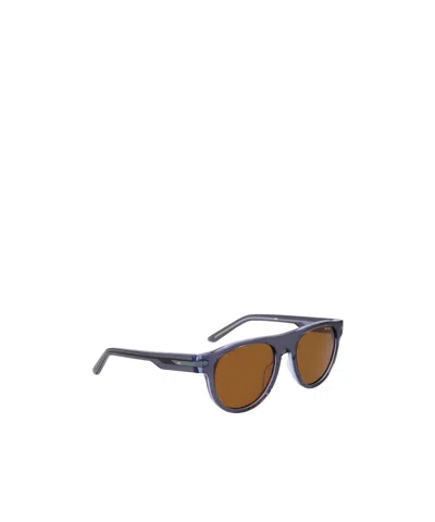Nike Crescent Iii 54mm Round Sunglasses In Blue